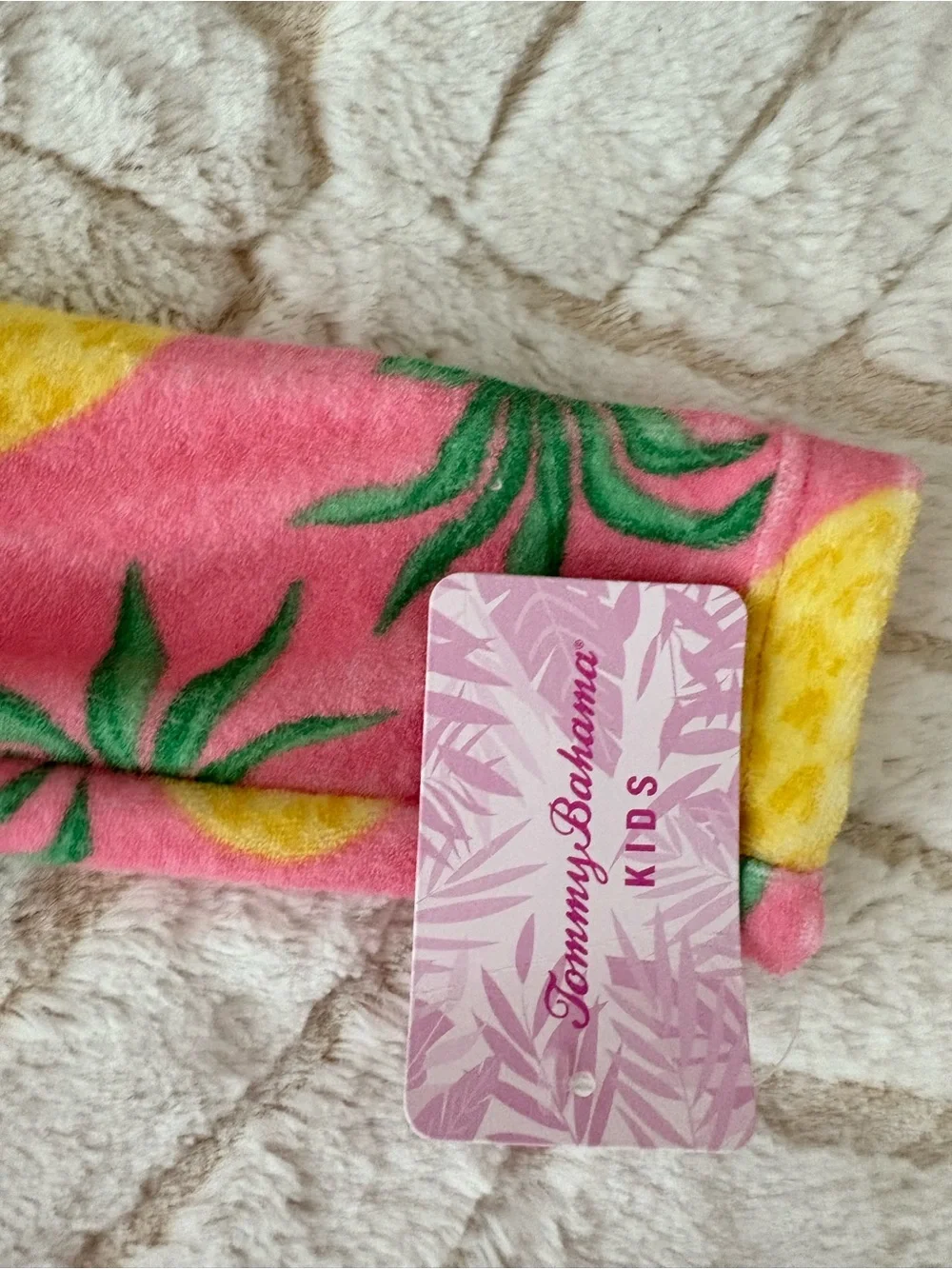 Tommy Bahama Pink Yellow Pineapple Print Hooded Romper